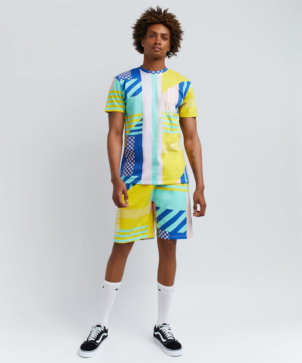 Reason Clothing Best Price Color Block Tropic Crew Set