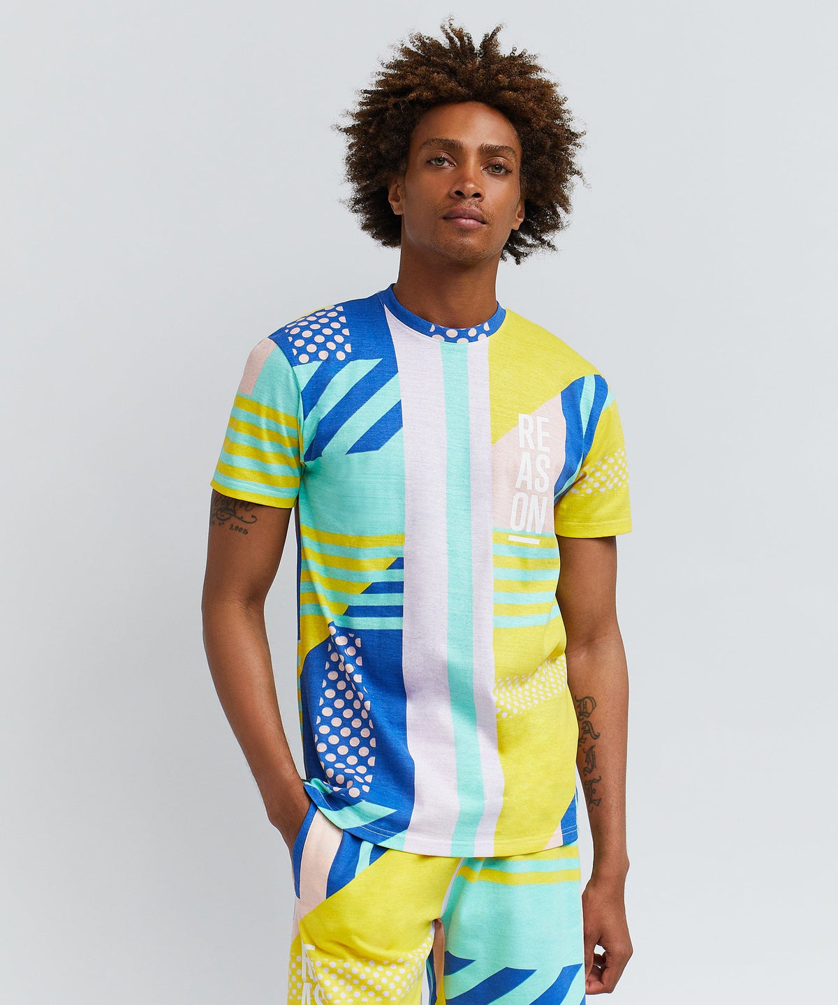 Reason Clothing Best Price Color Block Tropic Crew Set