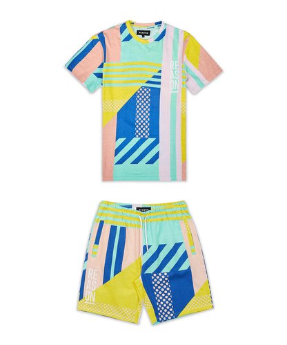 Reason Clothing Best Price Color Block Tropic Crew Set