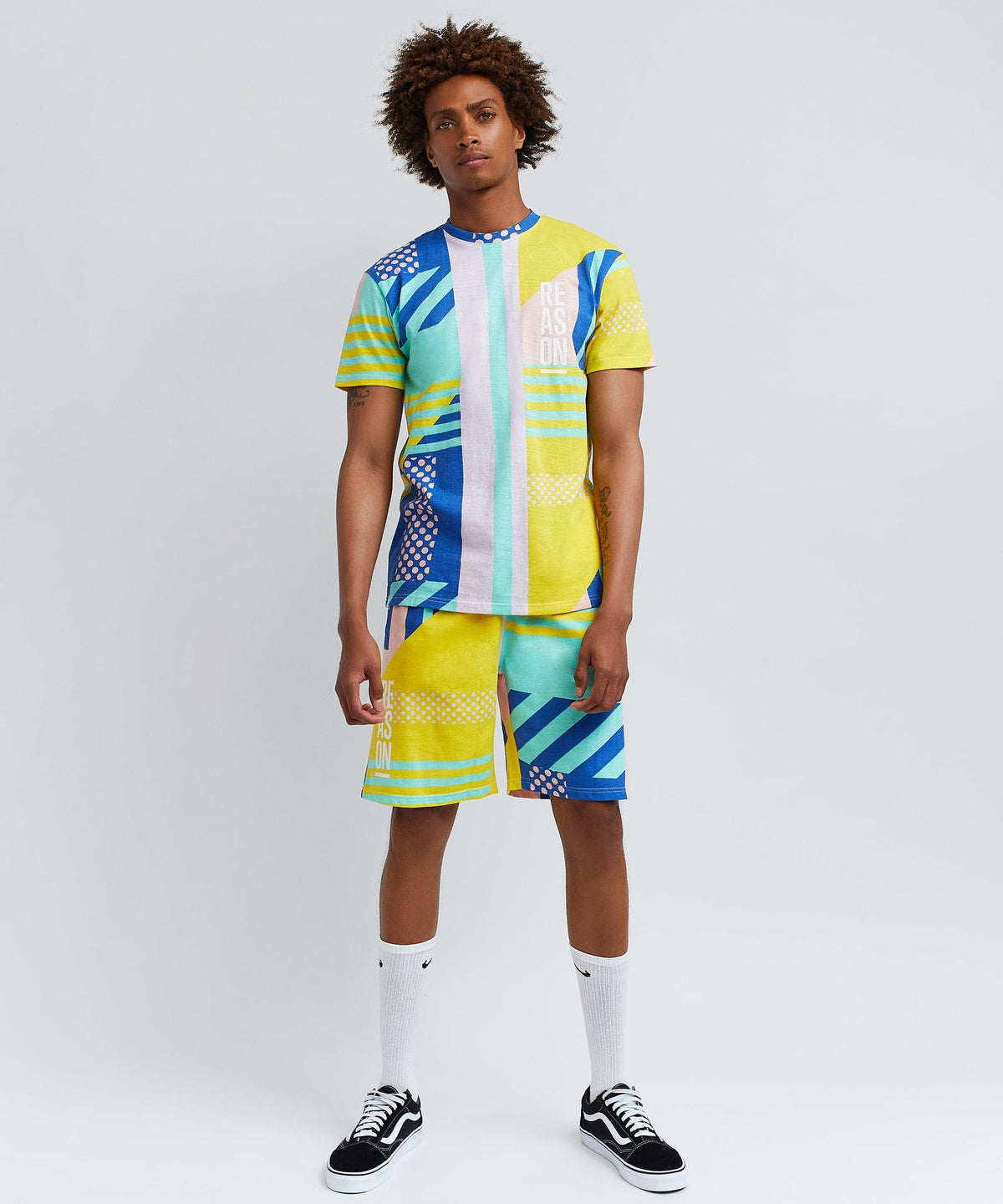 Reason Clothing Best Price Color Block Tropic Crew Set