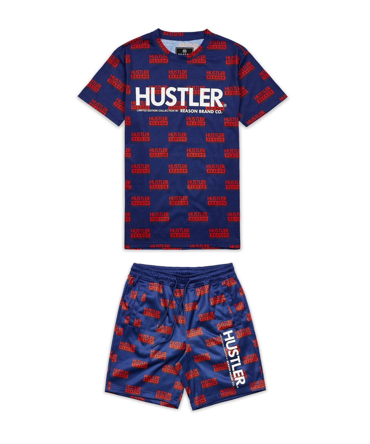 Reason Clothing Exclusive Hustler Logo Tee And Shorts Set