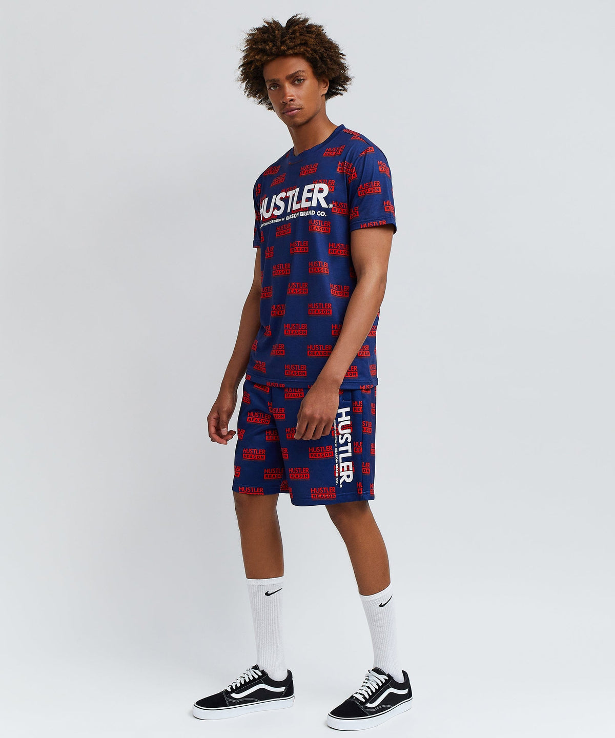 Reason Clothing Exclusive Hustler Logo Tee And Shorts Set