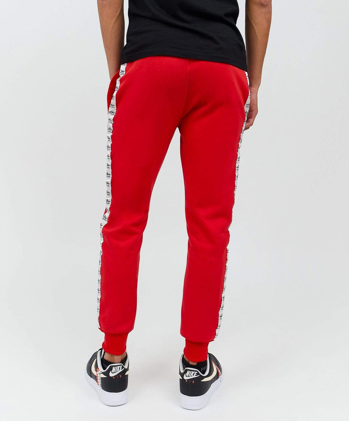 Reason Clothing Essential Hustler Side Stripe Logo Jogger - Red