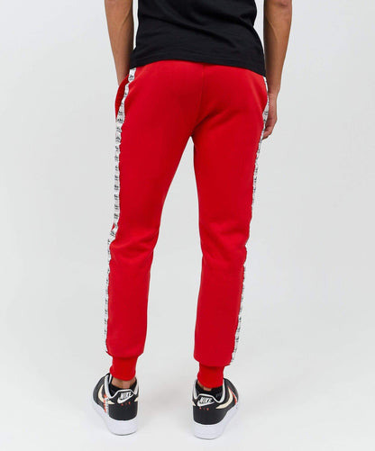 Reason Clothing Essential Hustler Side Stripe Logo Jogger - Red