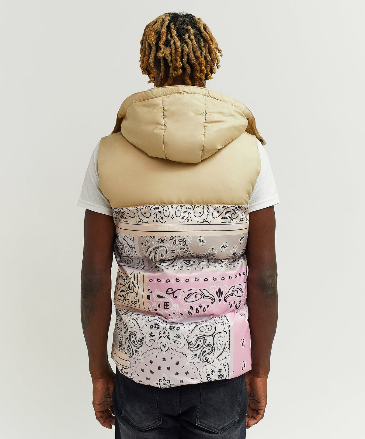 Reason Clothing Special Offer Paisley Puffer Vest