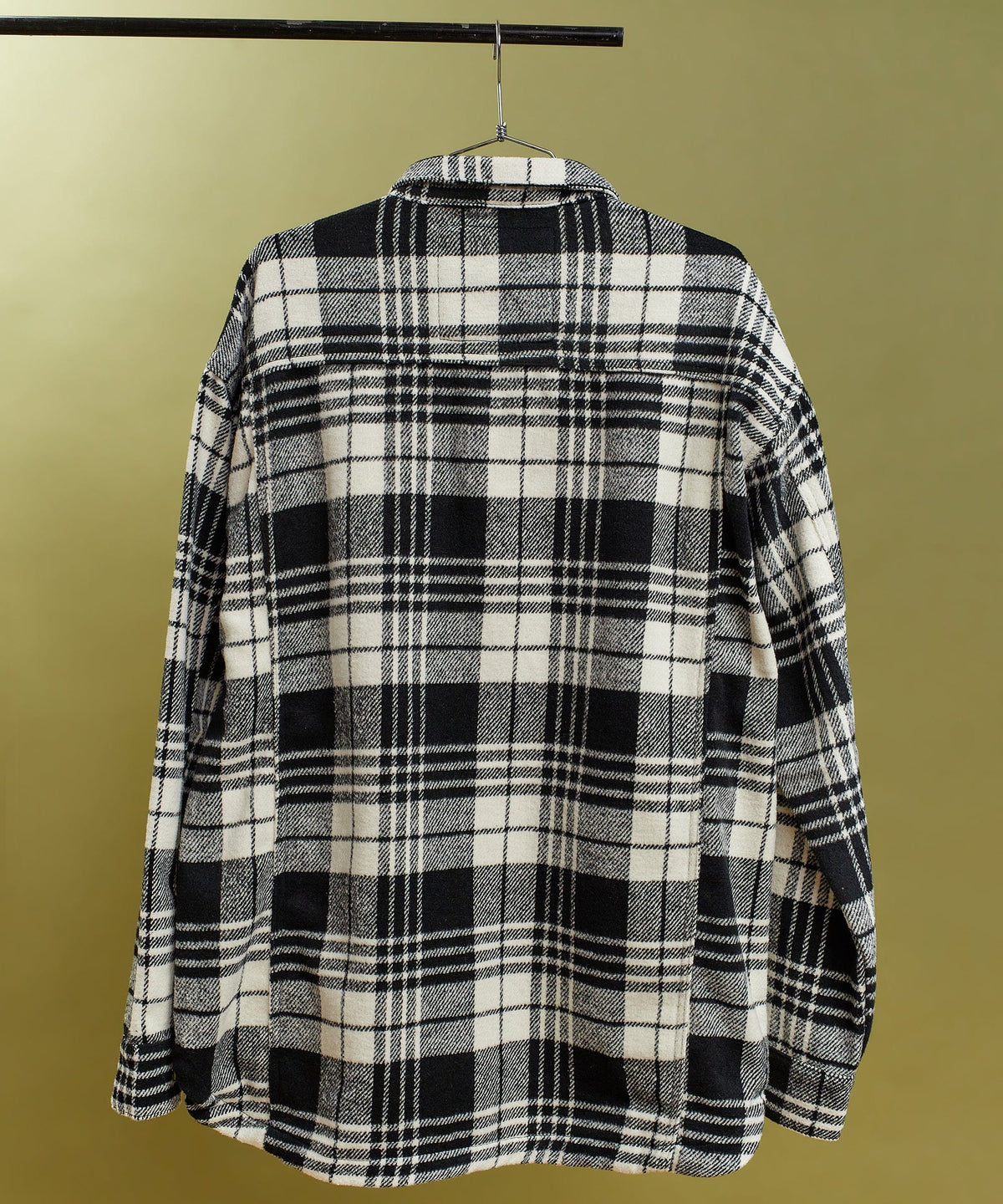 Reason Clothing Hot Sale Plaid Black And White Super Heavy Weight Flannel Shirt Jacket
