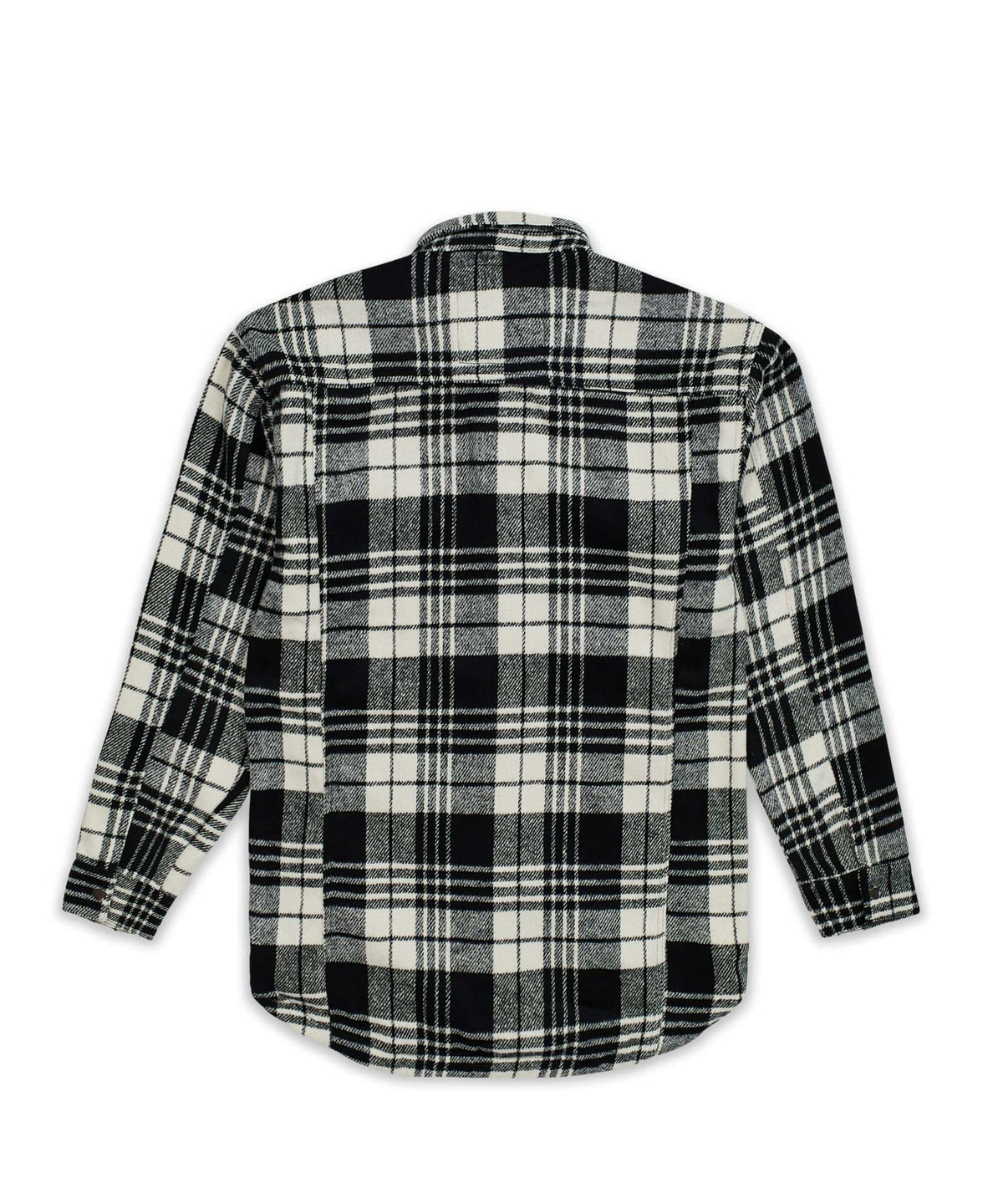 Reason Clothing Hot Sale Plaid Black And White Super Heavy Weight Flannel Shirt Jacket