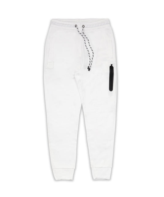 Reason Clothing Latest Jeff Slim Fit White Jogger With Side Zip Pocket