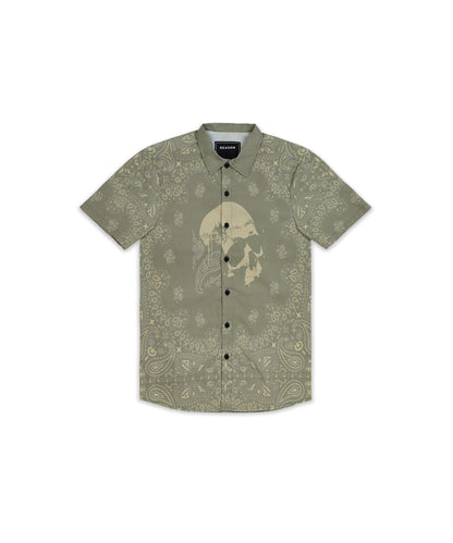 Reason Clothing Discount Skull Paisley Ss Shirt