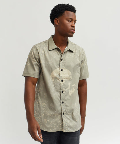 Reason Clothing Discount Skull Paisley Ss Shirt
