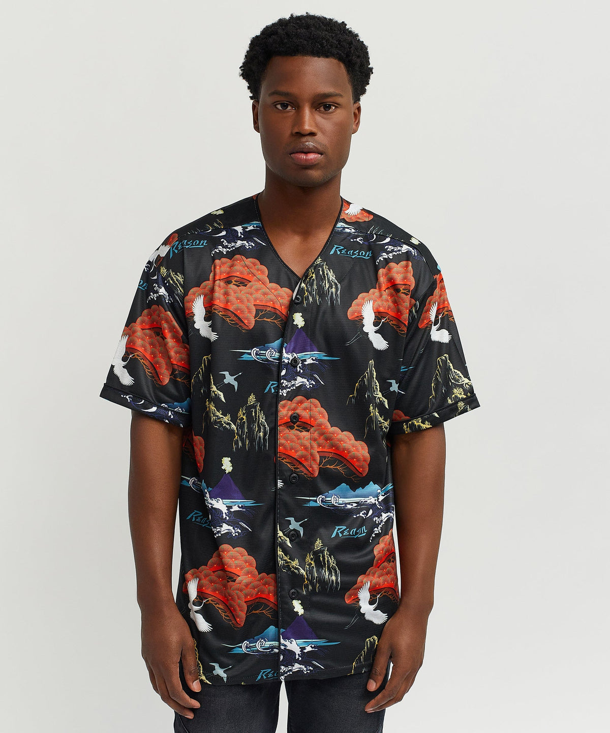 Reason Clothing Essential Eruption Baseball Jersey