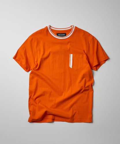 Reason Clothing Recommended Pocket Stripe Contrast Tee