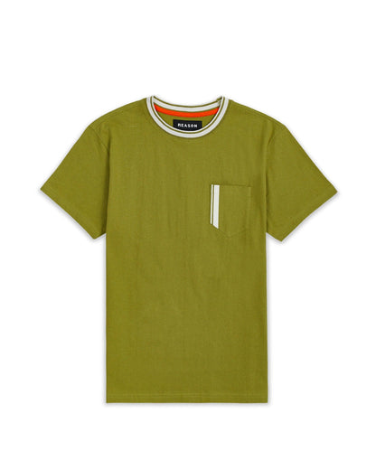 Reason Clothing Smart Buy Pocket Stripe Contrast Tee