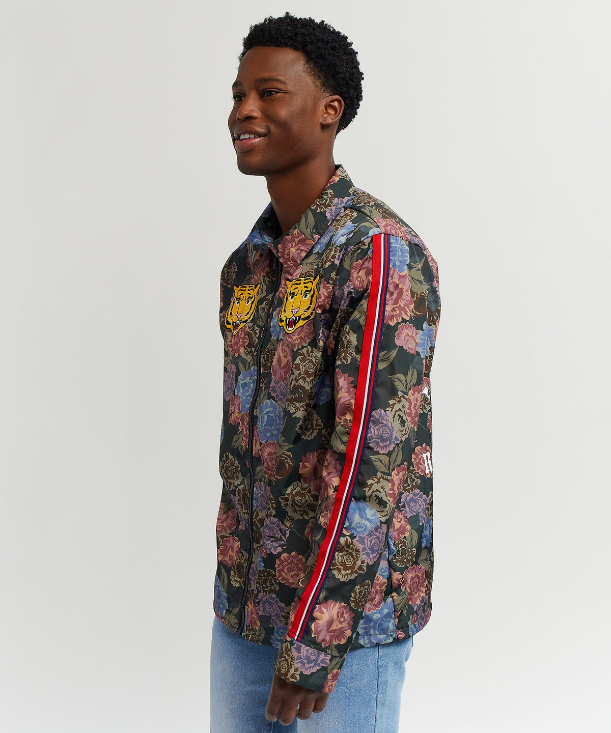 Reason Clothing Deals Fearless Tape Trim Nylon Jacket