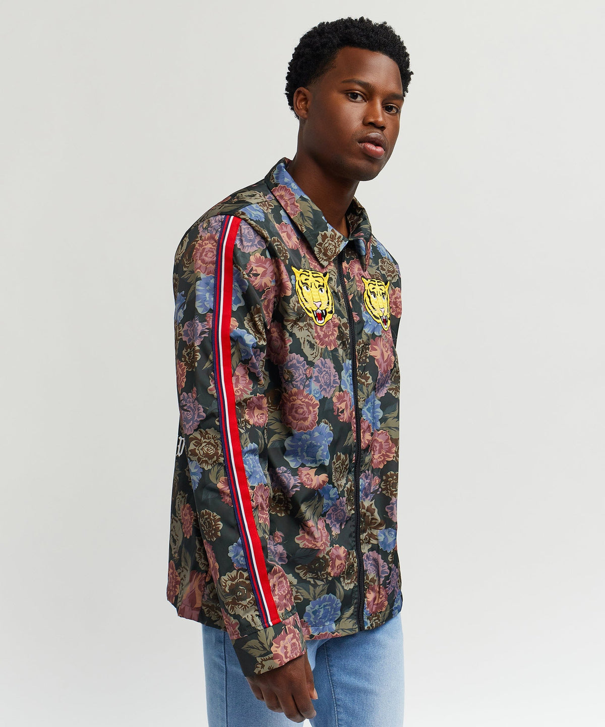 Reason Clothing Deals Fearless Tape Trim Nylon Jacket