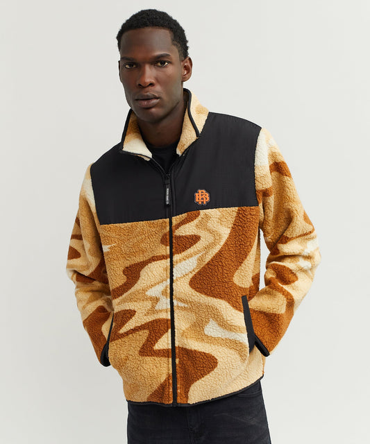 Reason Clothing Trusted Rb Series Sherpa Fleece Zip Up