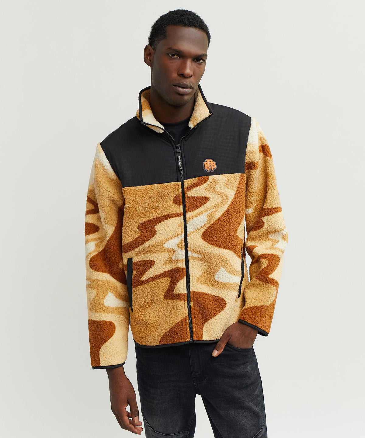 Reason Clothing Trusted Rb Series Sherpa Fleece Zip Up