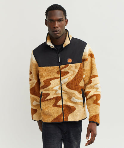 Reason Clothing Trusted Rb Series Sherpa Fleece Zip Up