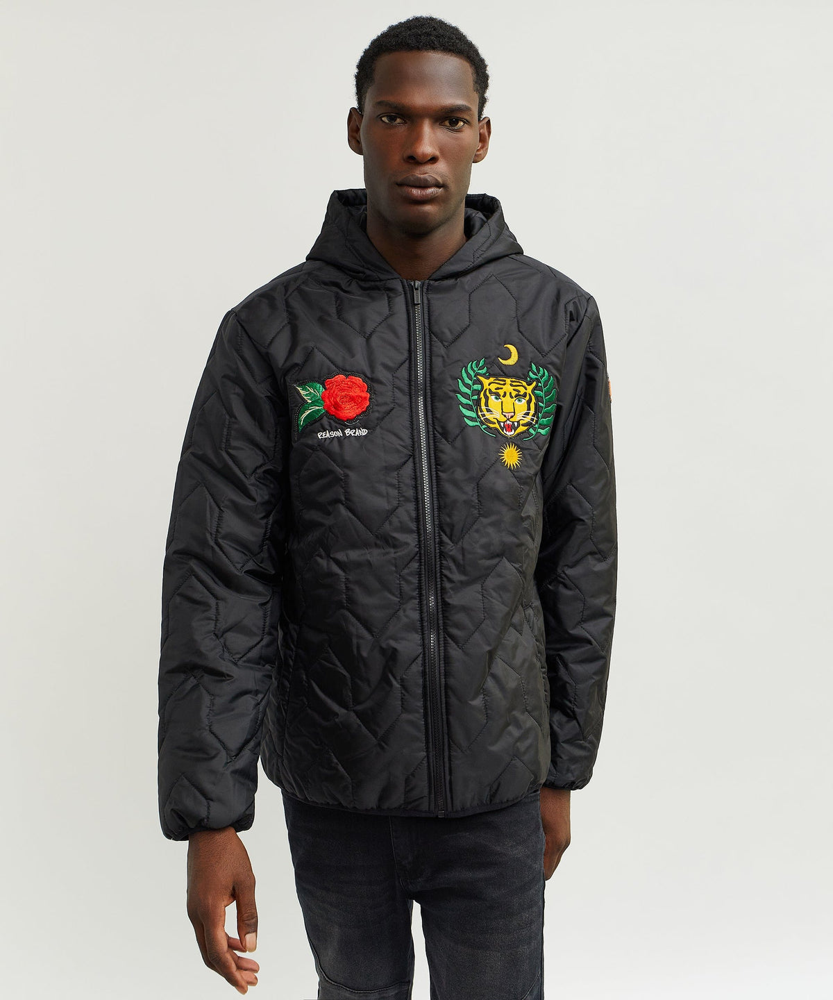 Reason Clothing Trusted Quilted Hooded Jacket