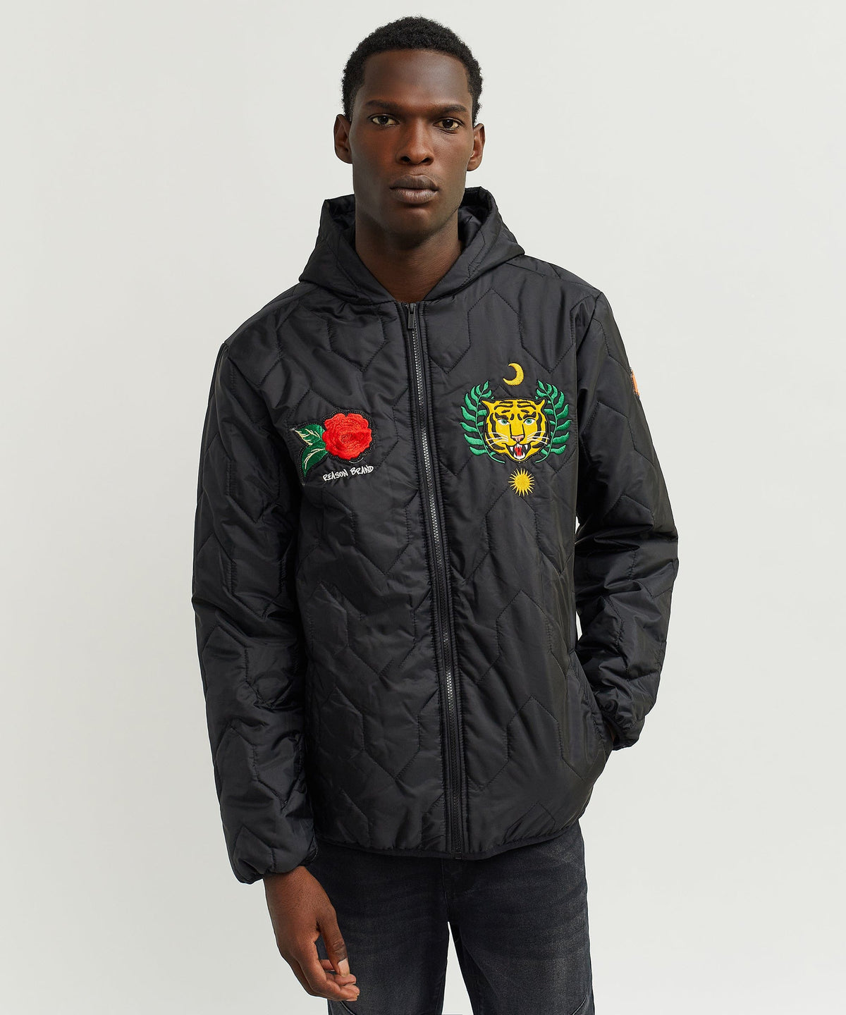 Reason Clothing Trusted Quilted Hooded Jacket