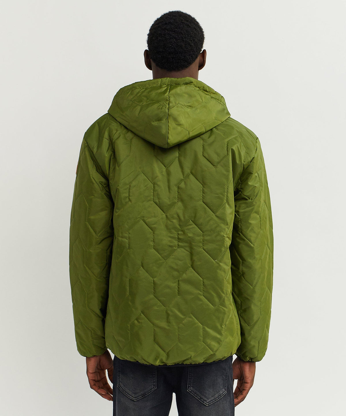 Reason Clothing Discount Quilted Hooded Jacket