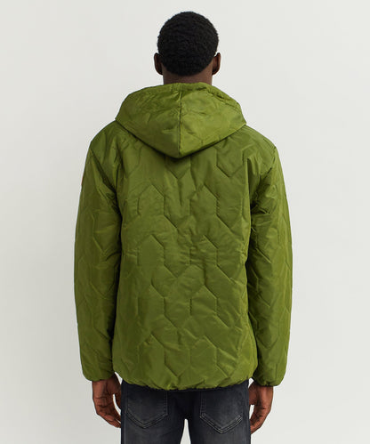 Reason Clothing Discount Quilted Hooded Jacket