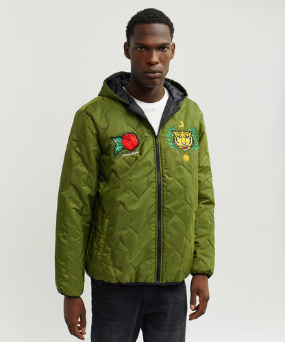 Reason Clothing Discount Quilted Hooded Jacket