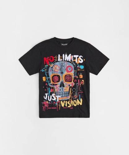Reason Clothing Sale No Limits Graphic Short Sleeve Tee - Black