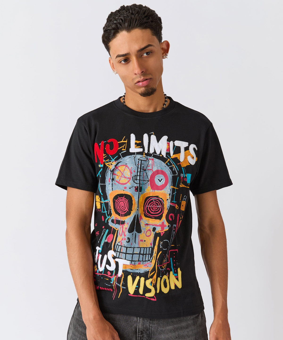 Reason Clothing Sale No Limits Graphic Short Sleeve Tee - Black