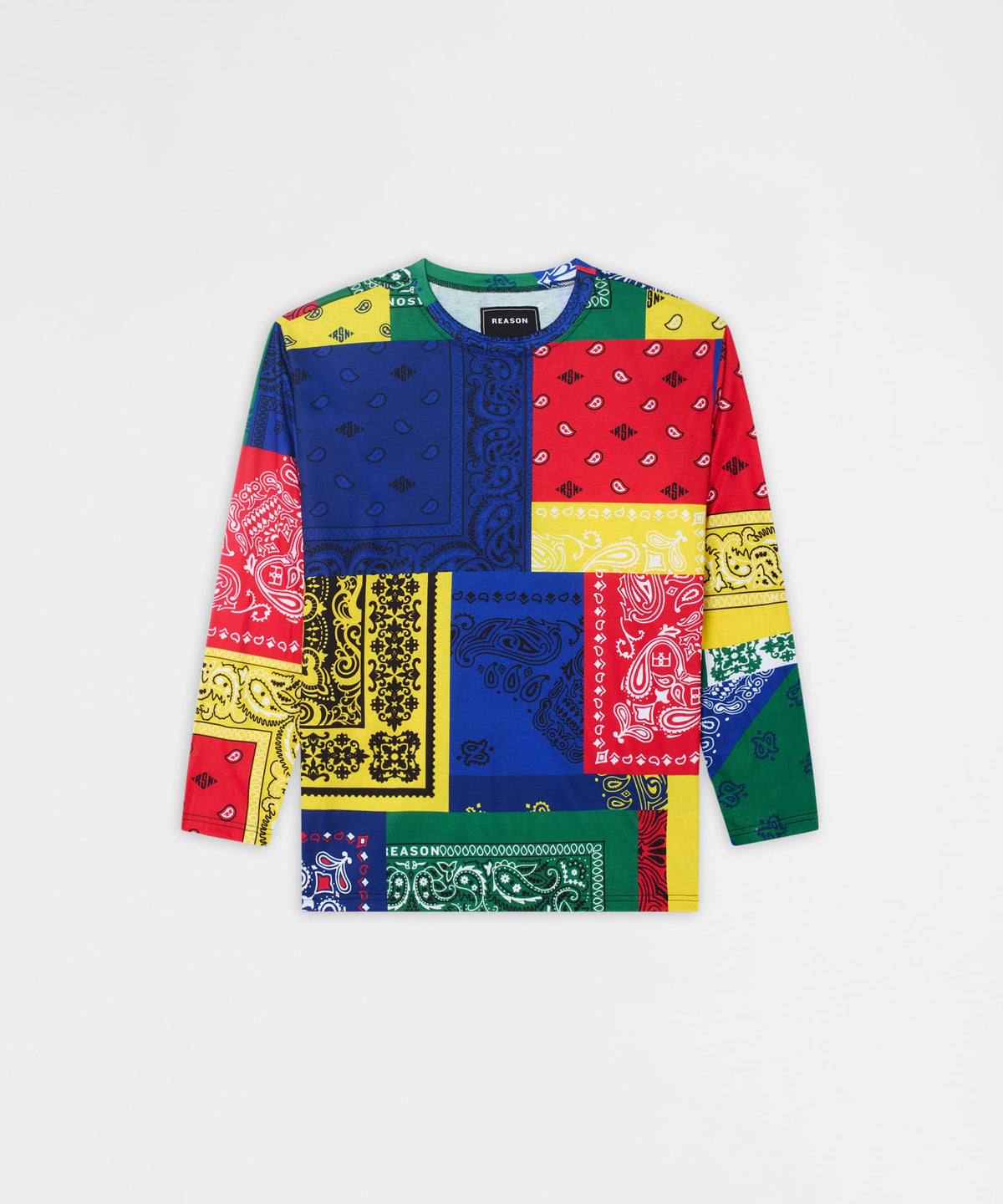 Reason Clothing Quality Bandana Multi Colored Long Sleeve Tee