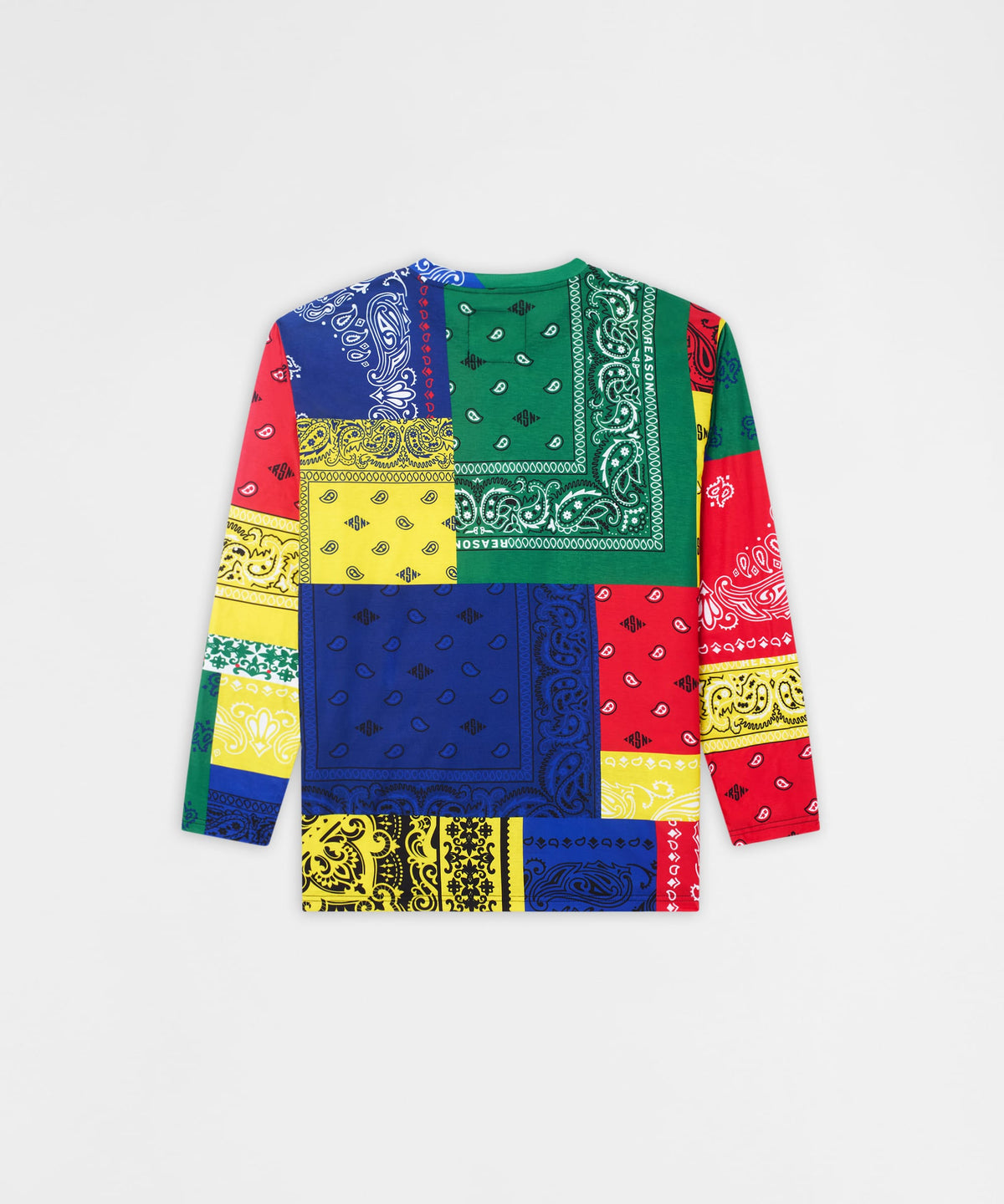 Reason Clothing Quality Bandana Multi Colored Long Sleeve Tee