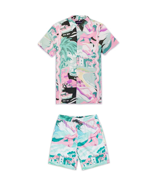 Reason Clothing Trusted Sail Shirt Shorts Set