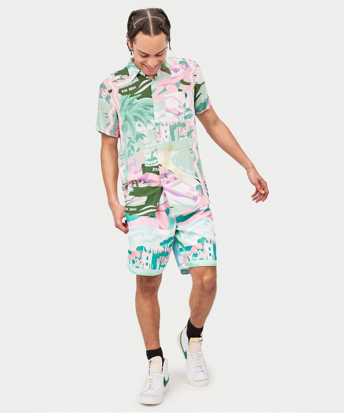 Reason Clothing Trusted Sail Shirt Shorts Set