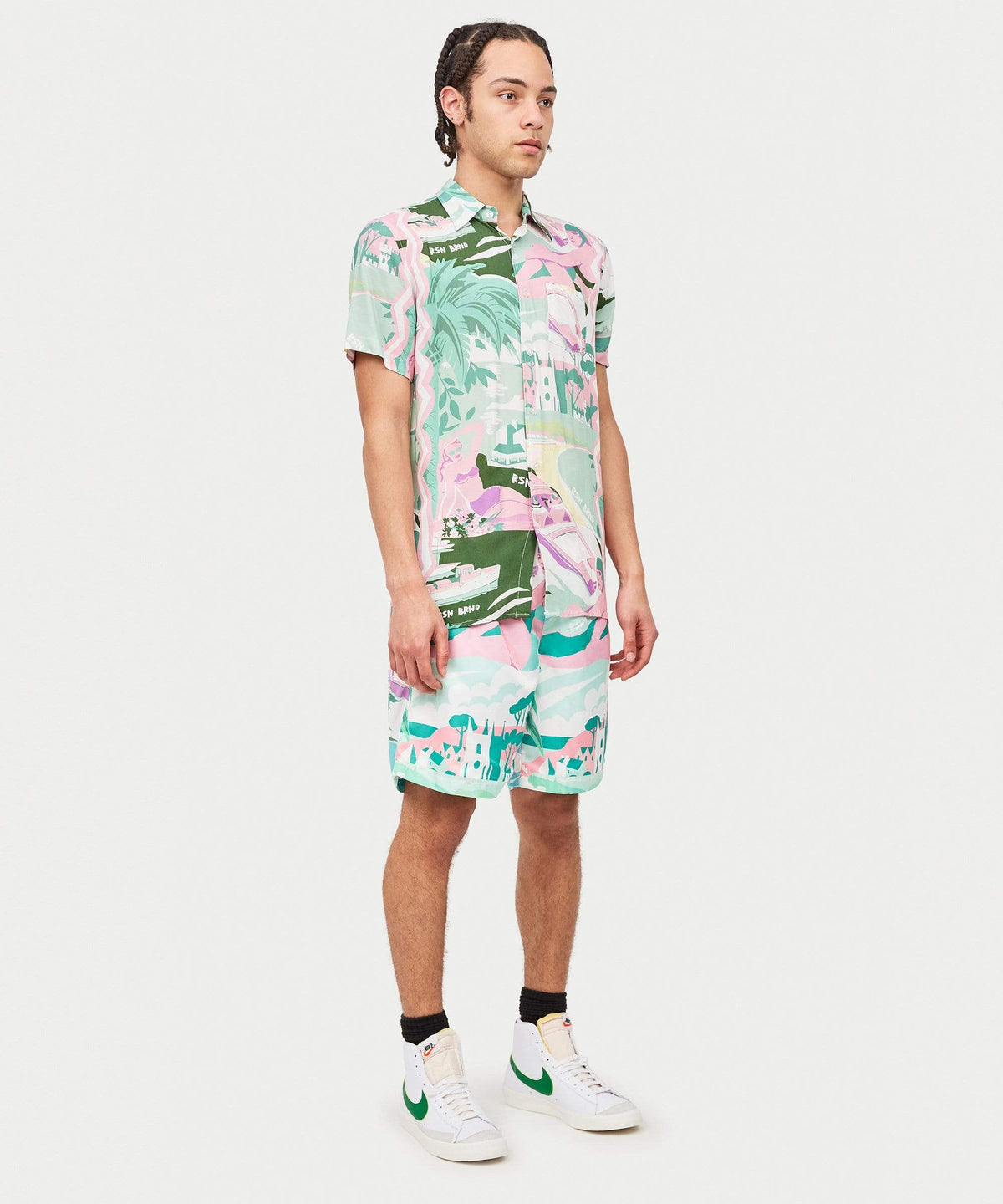 Reason Clothing Trusted Sail Shirt Shorts Set