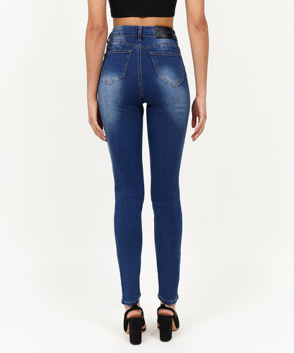 Reason Clothing Everyday Womens Avas Medium Wash Ripped Jeans