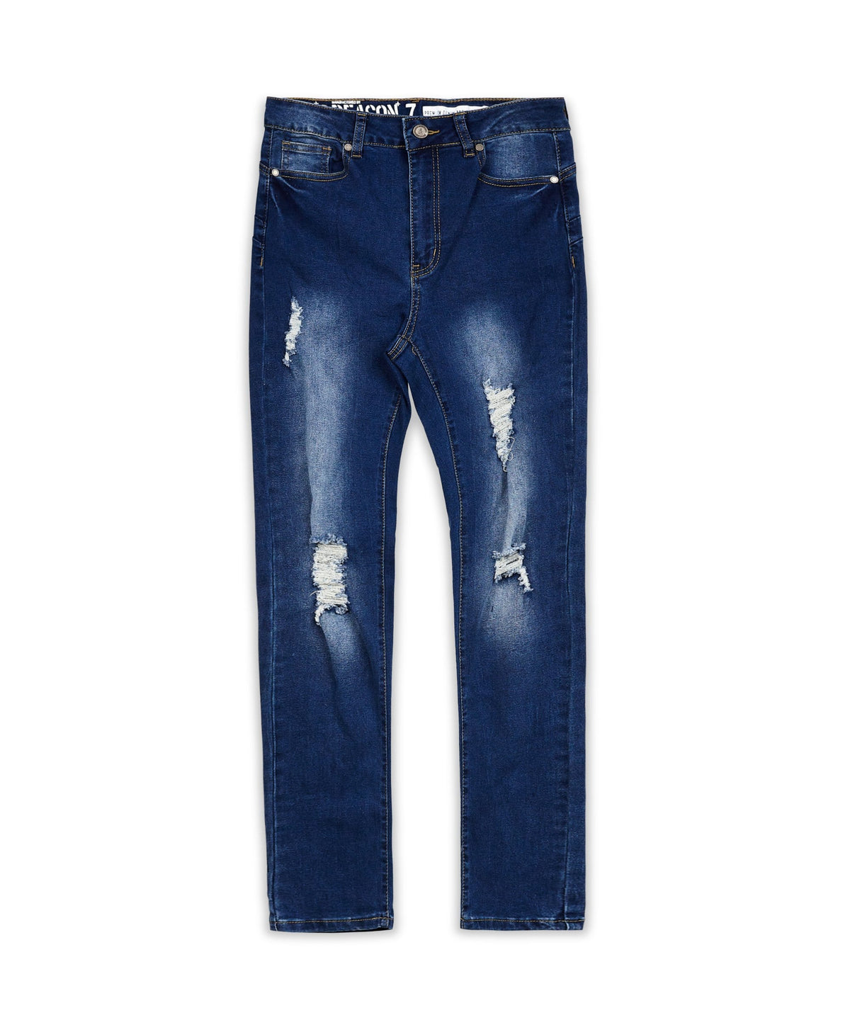 Reason Clothing Everyday Womens Avas Medium Wash Ripped Jeans