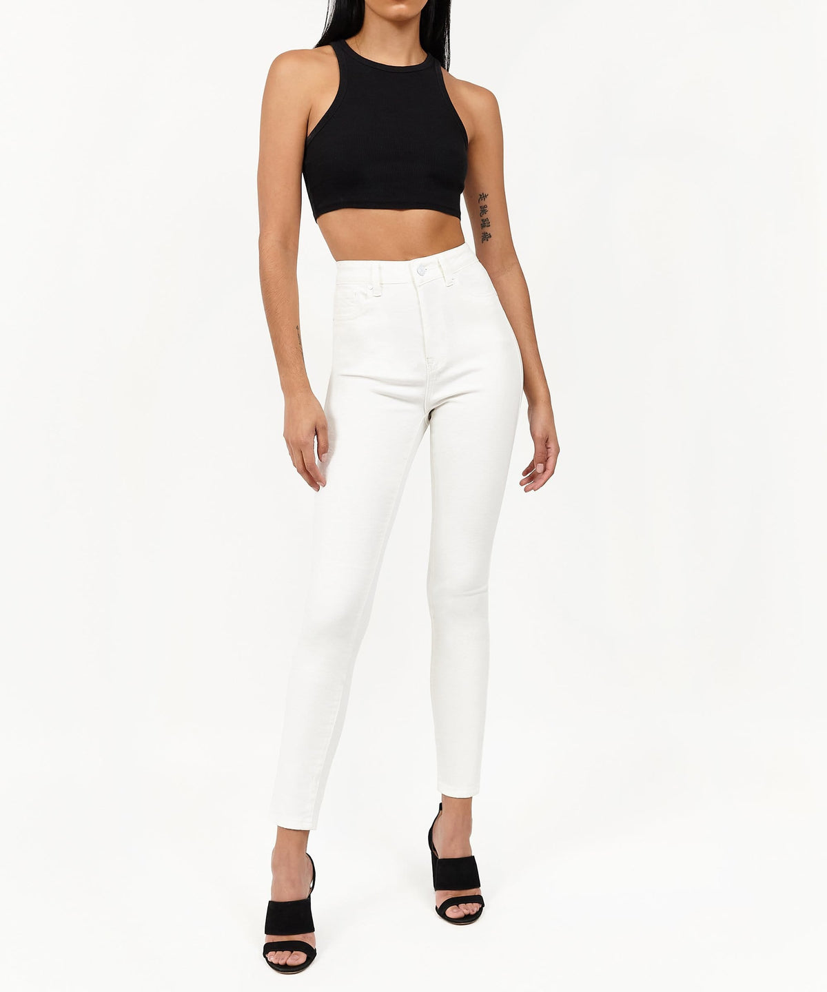 Reason Clothing Great Value Womens Chloe White Slim Jeans