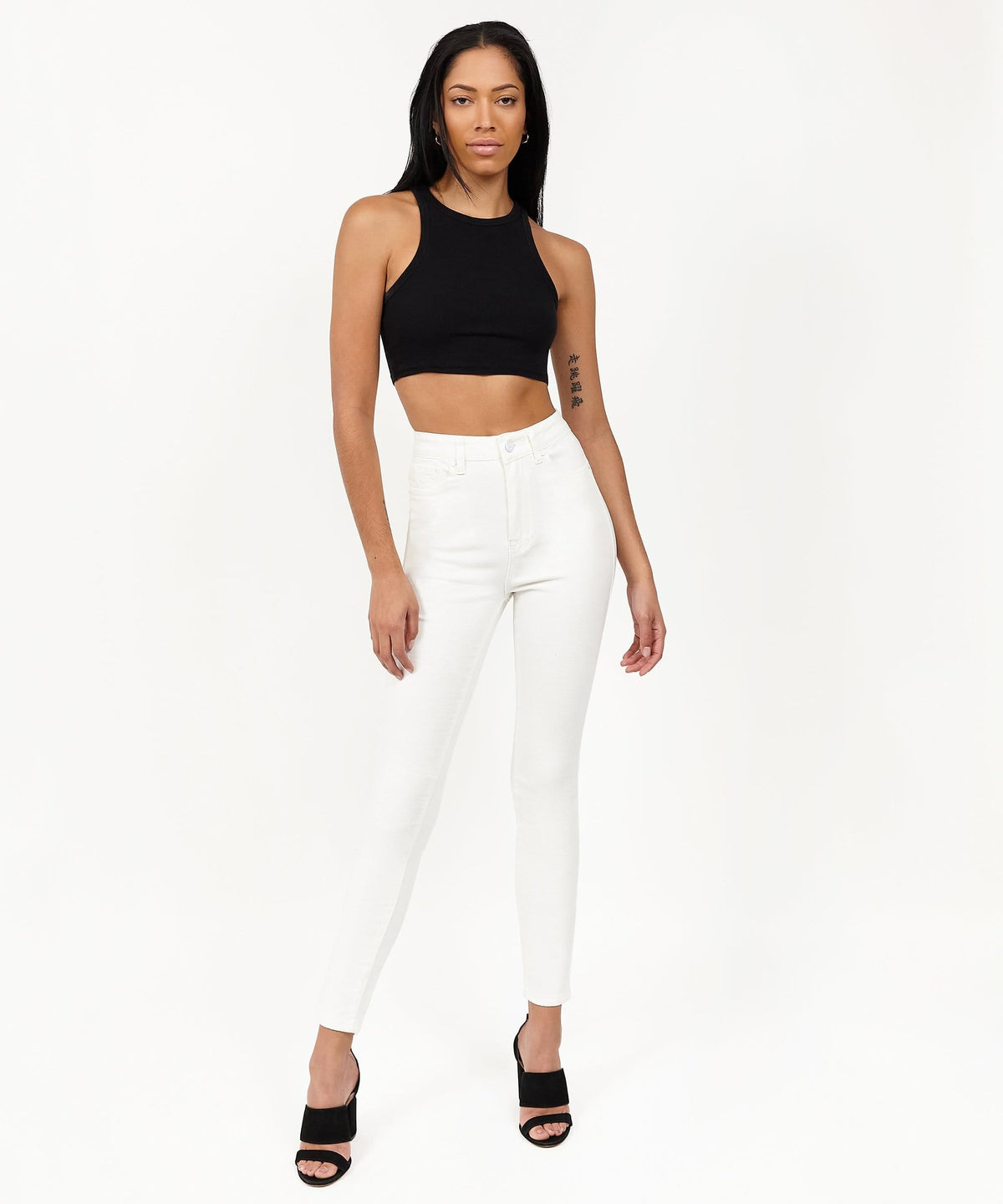Reason Clothing Great Value Womens Chloe White Slim Jeans