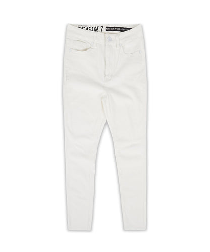 Reason Clothing Great Value Womens Chloe White Slim Jeans