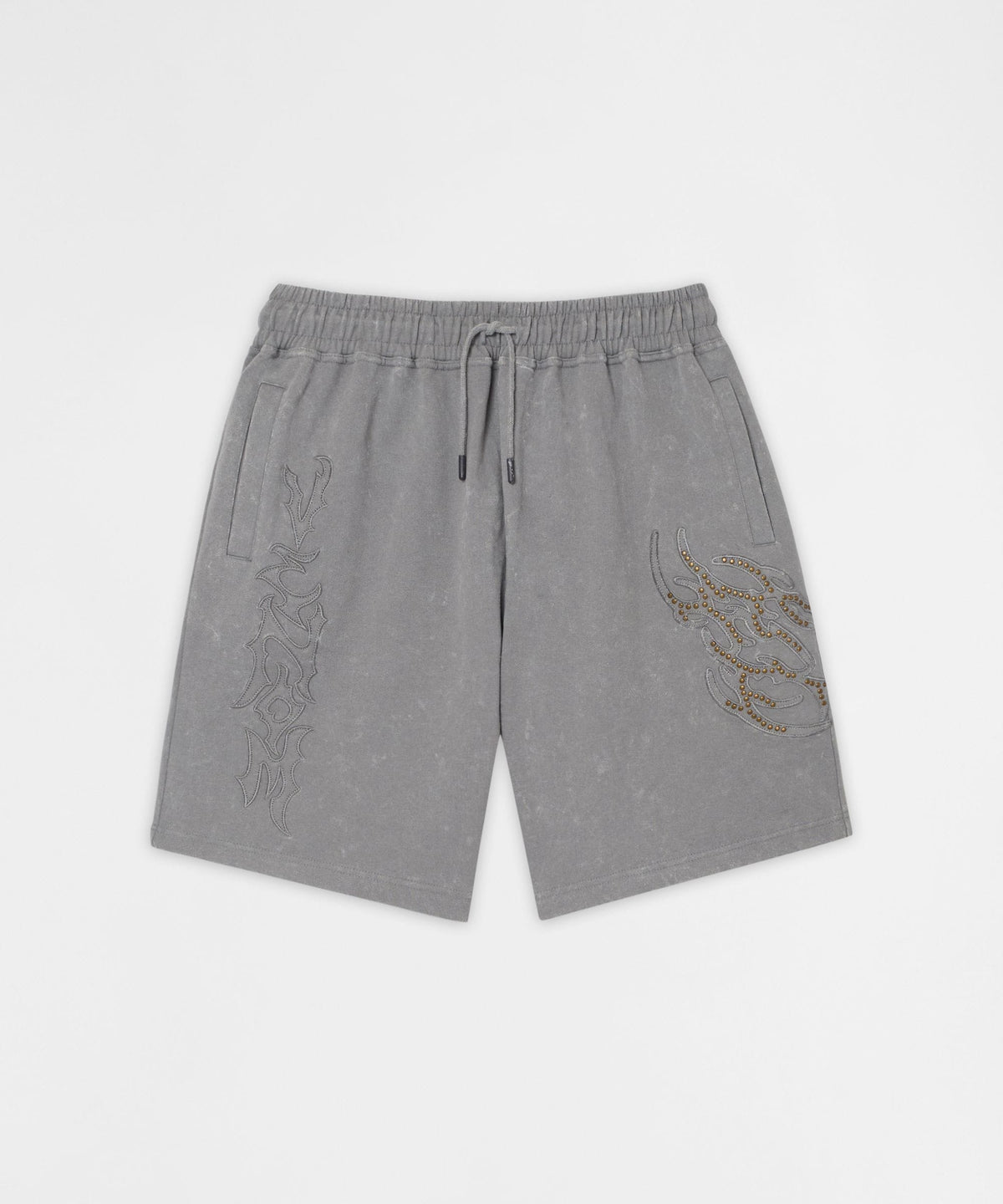 Reason Clothing Classic Plus Size Legends Acid Washed Short - Grey