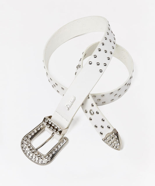 Reason Clothing Value Carver Rhinestone Studded Diamond Belt