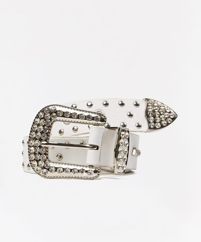 Reason Clothing Value Carver Rhinestone Studded Diamond Belt