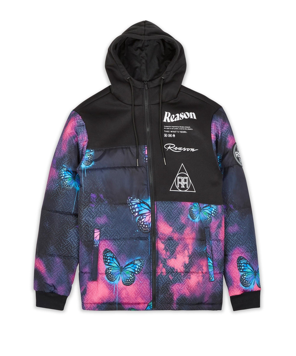 Reason Clothing Featured Butterfly Hybrid Logo Jacket With Hoodie