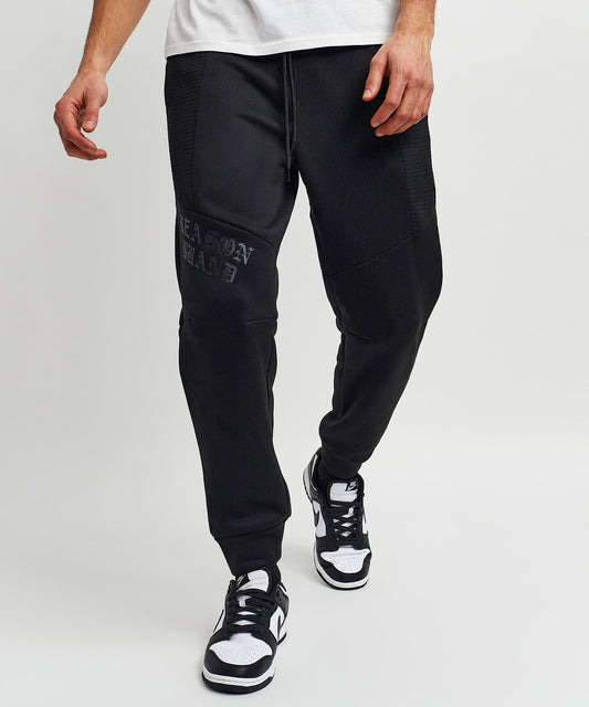 Reason Clothing Value Justin Moto Cuffed Slim Fit Black Jogger