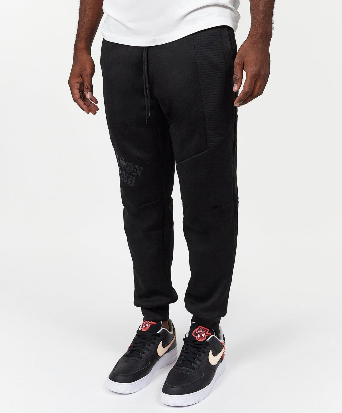 Reason Clothing Value Justin Moto Cuffed Slim Fit Black Jogger