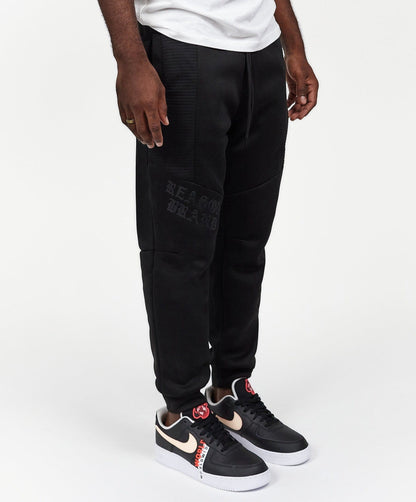 Reason Clothing Value Justin Moto Cuffed Slim Fit Black Jogger