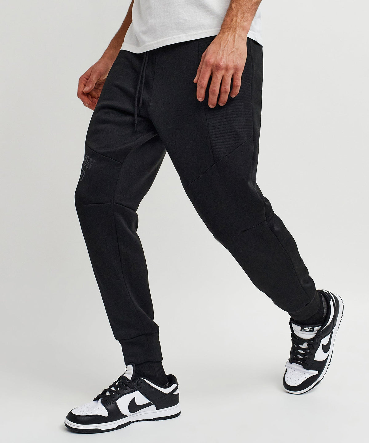 Reason Clothing Value Justin Moto Cuffed Slim Fit Black Jogger