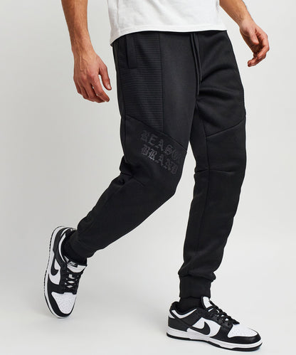 Reason Clothing Value Justin Moto Cuffed Slim Fit Black Jogger