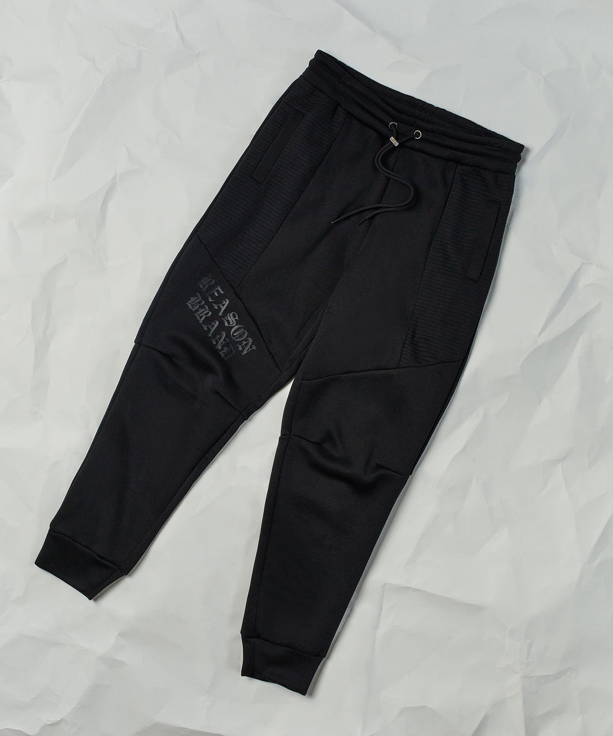 Reason Clothing Value Justin Moto Cuffed Slim Fit Black Jogger