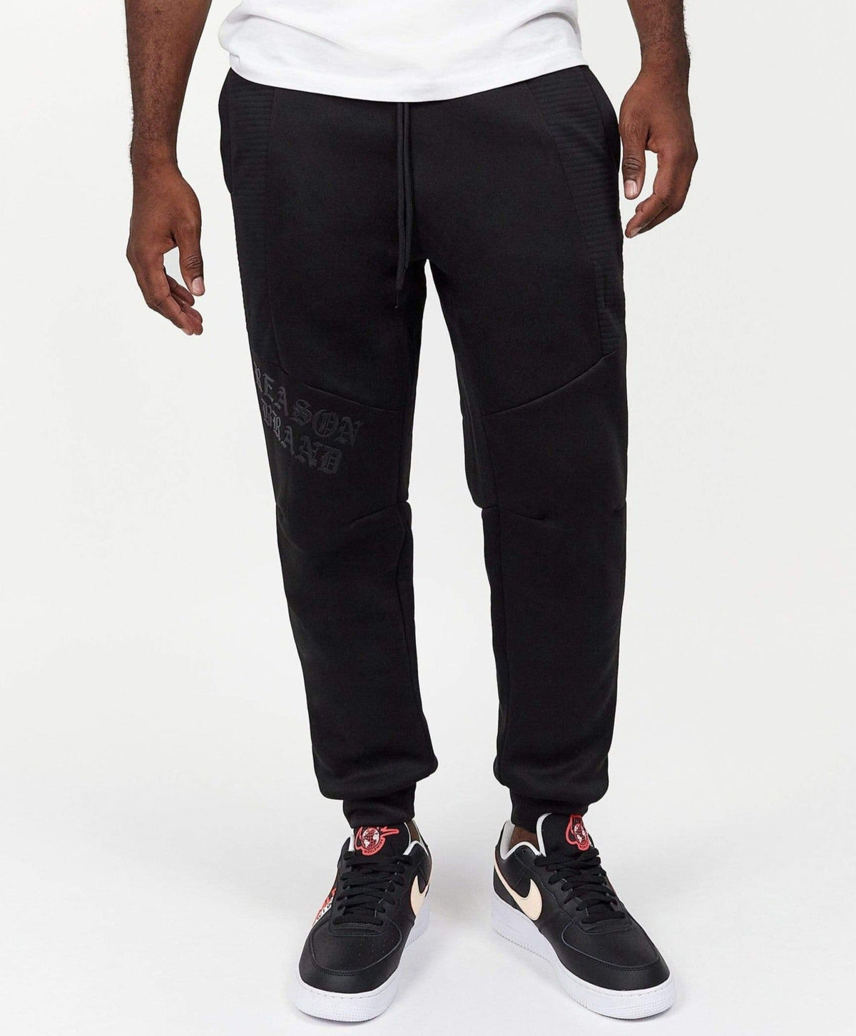 Reason Clothing Value Justin Moto Cuffed Slim Fit Black Jogger